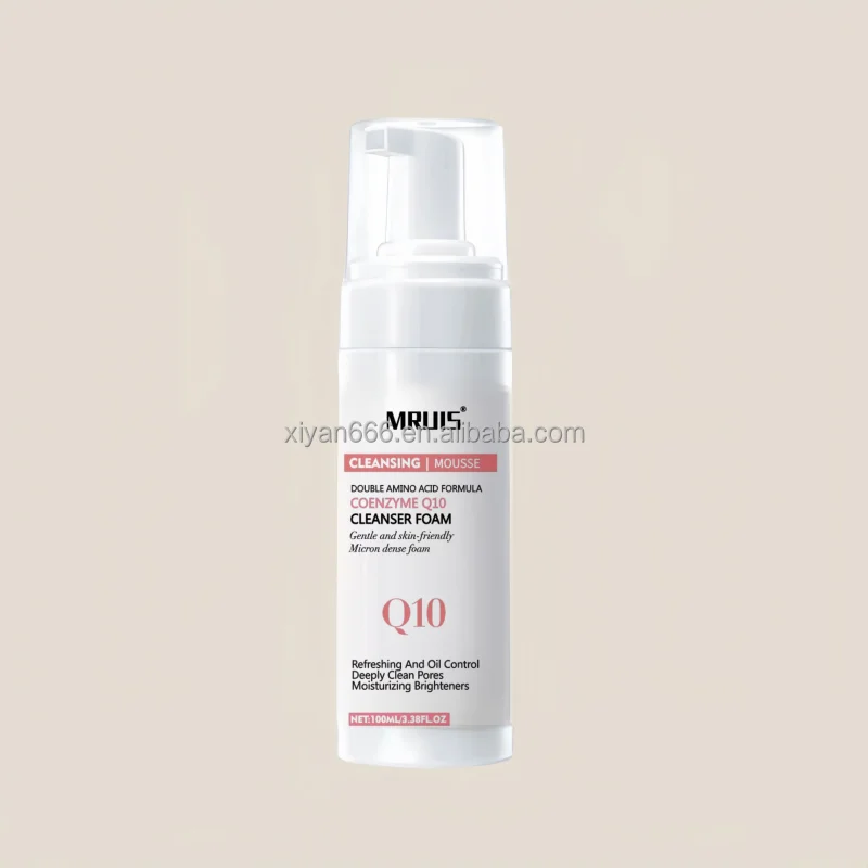 Private Label 100ML Organic Herbal Extract Amino Acid Facial Cream Cleanser with Aloe Vera Skincare for Salons Small MOQ