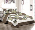 Quilted Microfiber Bed Spread Bedspread Floral Pattern for Home Use Festive Christmas Decor
