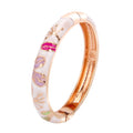 Daili Wholesale Cute Rose Gold Pastel Pink Bracelet Bangle for Girl Jewelry Bangle Custom Bangles
