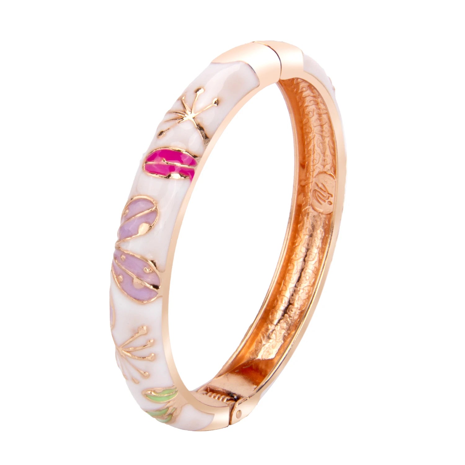 Daili Wholesale Cute Rose Gold Pastel Pink Bracelet Bangle for Girl Jewelry Bangle Custom Bangles