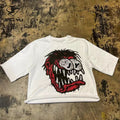 Custom Cropped Heavyweight Oversized Fitted Graphic Screen Printing t Shirt Manufacturer Drop Shoulder Boxy Cropped T Shirt