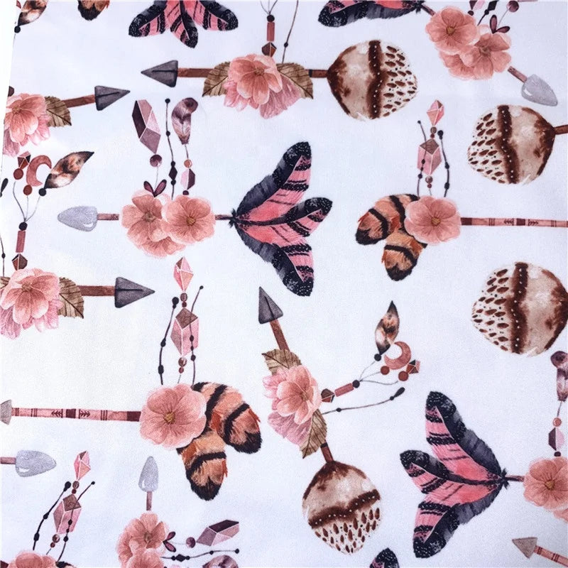 Custom Design 100% Polyester Digital Printing Custom Printed Pul Breathable Waterproof Pul Fabric for Nappy Diaper