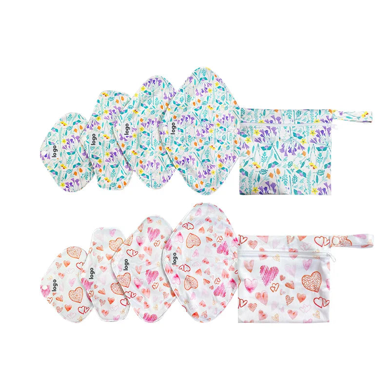 Menstrual Period Pads Bamboo Charcoal Women Pads Feminine Sanitary Napkin with Carry Bag