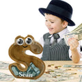 Large Wood Wooden Piggy Banks 26 English Alphabet Letter Wooden  Money Saving Box with Eyes for Kids