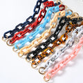 LCH-184 32cm Patterned Acrylic Chain Handbag Accessories Portable Purse Chains Removable Milk Coffee Cup Set Resin Chain