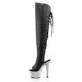 Over-the-knee Boots Night17cm Heels Crystal Diamond Shoes Rhinestones Pole Dancing Boots for Models 7 Inch  Exotic Dancer Boots