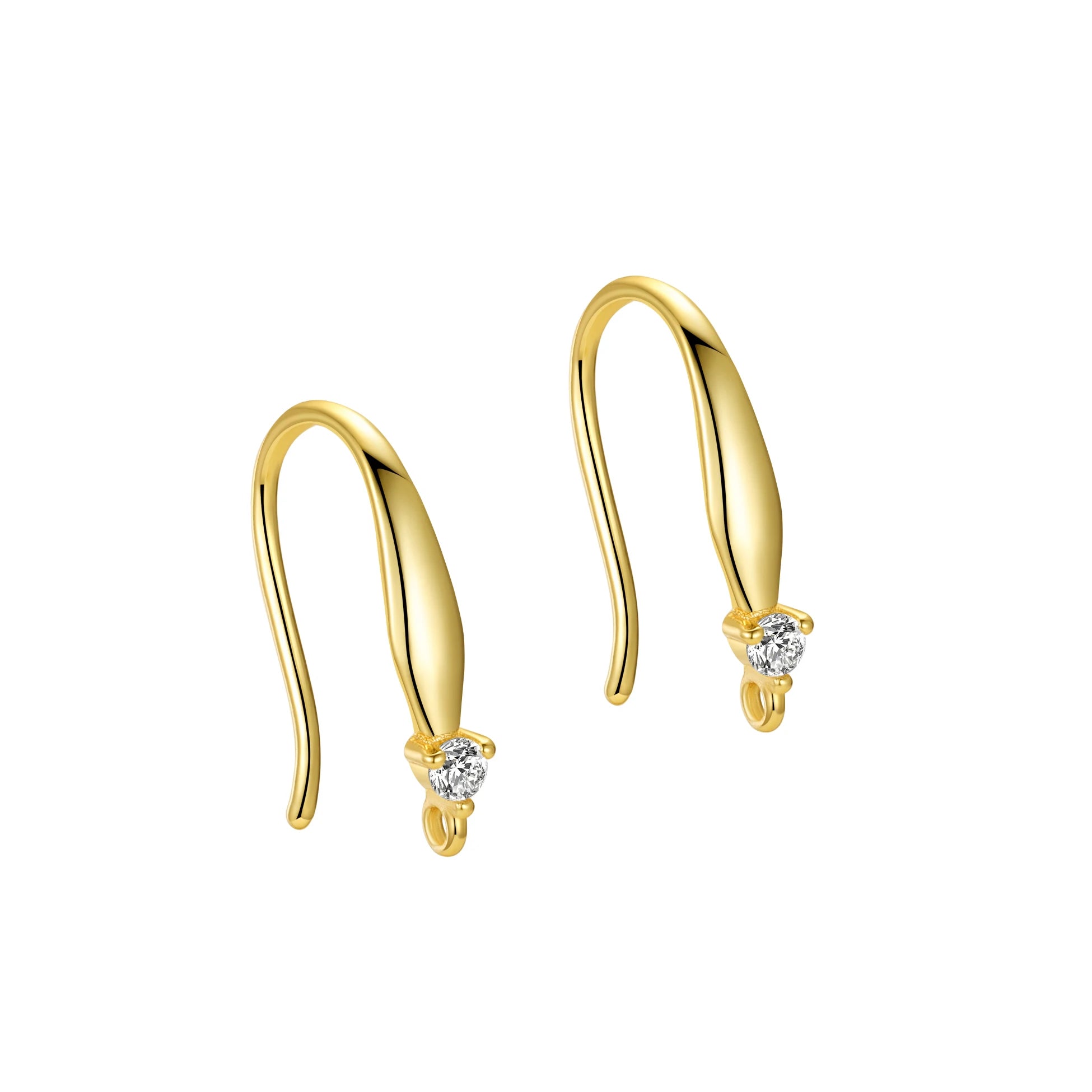 Wholesale 925 Sterling Silver Accessories Earrings Fish Hooks Simple for Jewelry Making