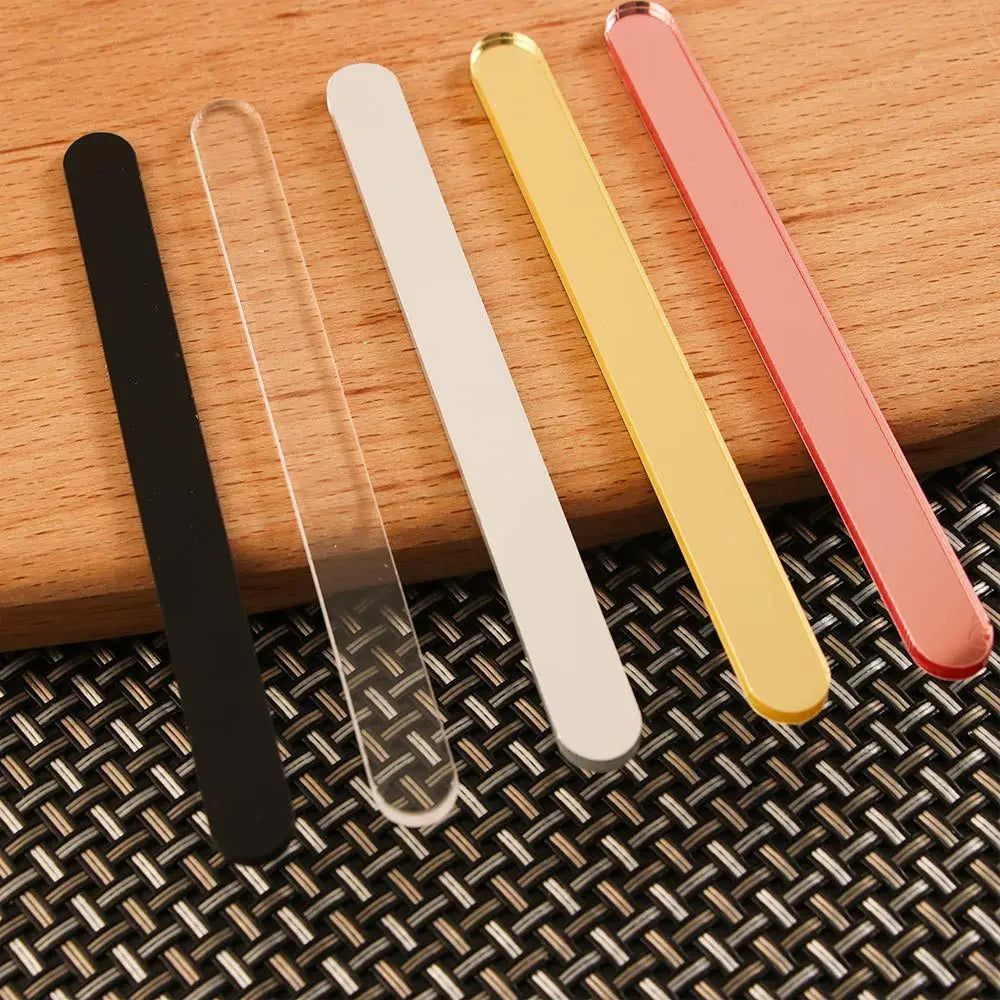 Wholesale Mirror Acrylic Ice Pop Stick for  DIY Accessory Creamsicle Reusable Black Gold Silver Acrylic Cakesicle Popsicle Stick