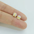 Factory Supply Wholesale Ear Plug Ring Ear Accessories Transparent TPE Hamburger Shape Earring Stopper 316 Gold Weddings