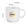 High Quality Custom Bronze Medal Logo Ceramic Mugs 350/400ml Capacity Embossed Europe Design