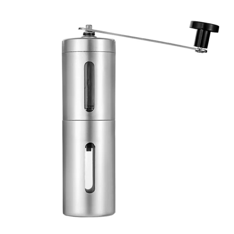 Manual Coffee Grinder With Adjustable Setting - Conical Burr Mill & Brushed Stainless Steel Whole Bean Burr Coffee Grinder