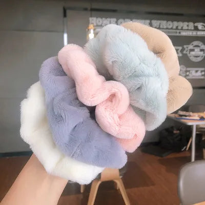 Fashion INS Plush Hair Ties Korean Warm Plush Hair Cute Soft Scrunchies