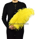 65-70cm Plume Bulk Femina Washed Large White Yellow Centerpiece Ostrich Feathers for Festive Party DIY Craft Wedding Home Decor