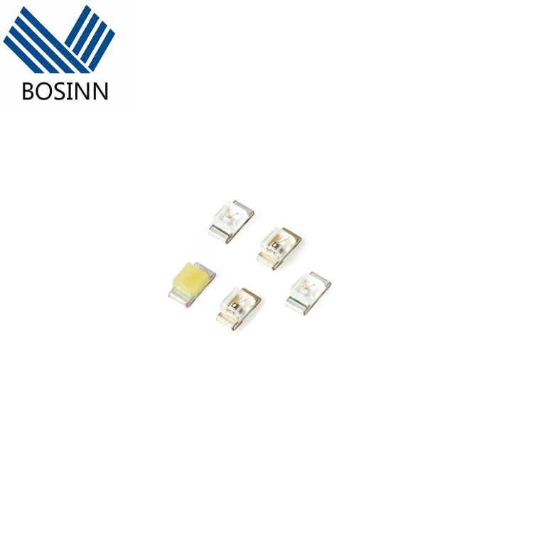 ABOSINN Wired Chip Led SMD 0201/0402 3V Pre-soldered Micro LED 0402 Chip Tri-Color Lamp Beads Pure Copper Base 5-Year Warranty
