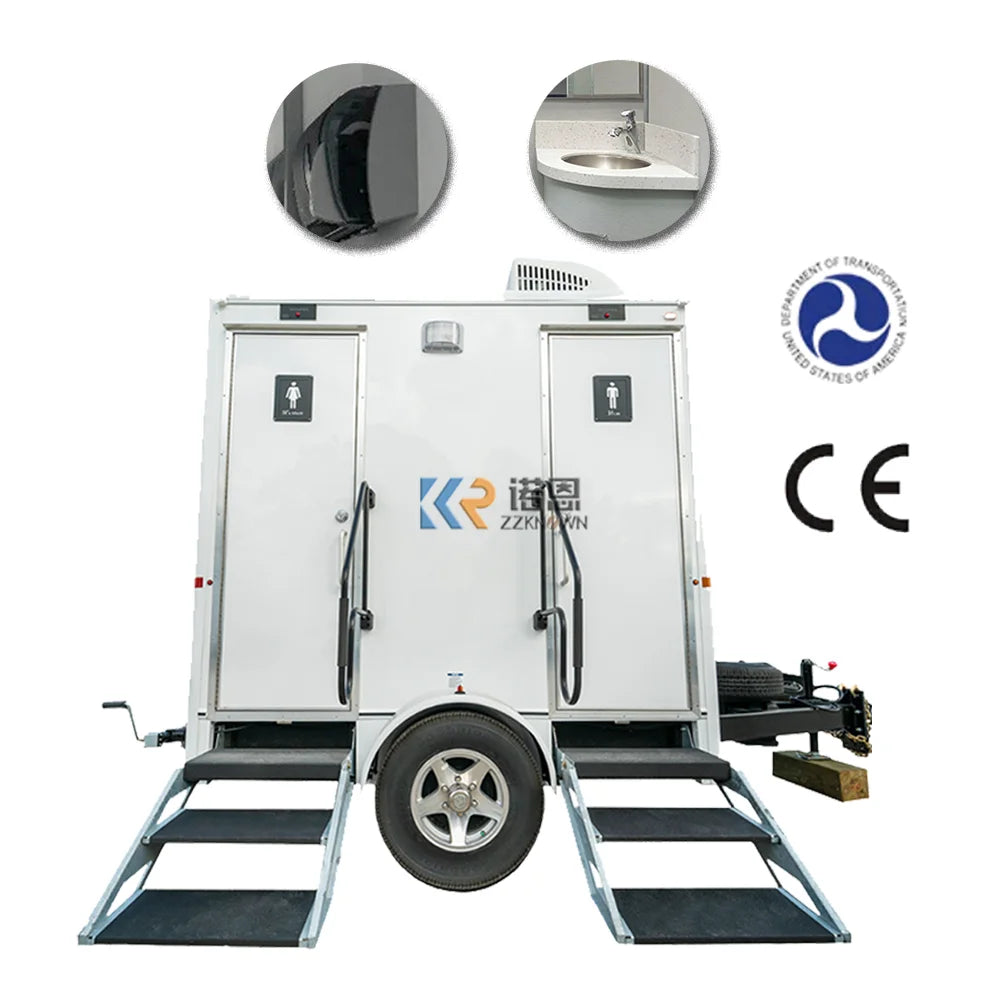 2025 Portable Restroom Toilet Trailers Mobile Toilet Prefab Bathroom Mobile Shower Room Temporary Toilet Room With Shower