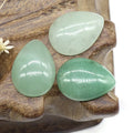 DIY Crystals Natural Green Aventurine Cabochon Gemstone drop Shape 15*20mm