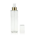 Custom Logo Glass Lotion Bottle Spray 15ml-150ml Range with Transparent Gold Line Cap for Cosmetics and False Eyelashes