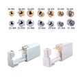Disposable 316L Stainless Steel Ear Piercing Gun Kit Gold Plated Safety Body Jewelry Low-Pain Self Ear Rings for Christians