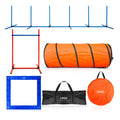 USMILEPET Dog Agility Starter Training Kit Plastic Obstacle Course with Tunnel and Break Box for Puppies and Active Dogs