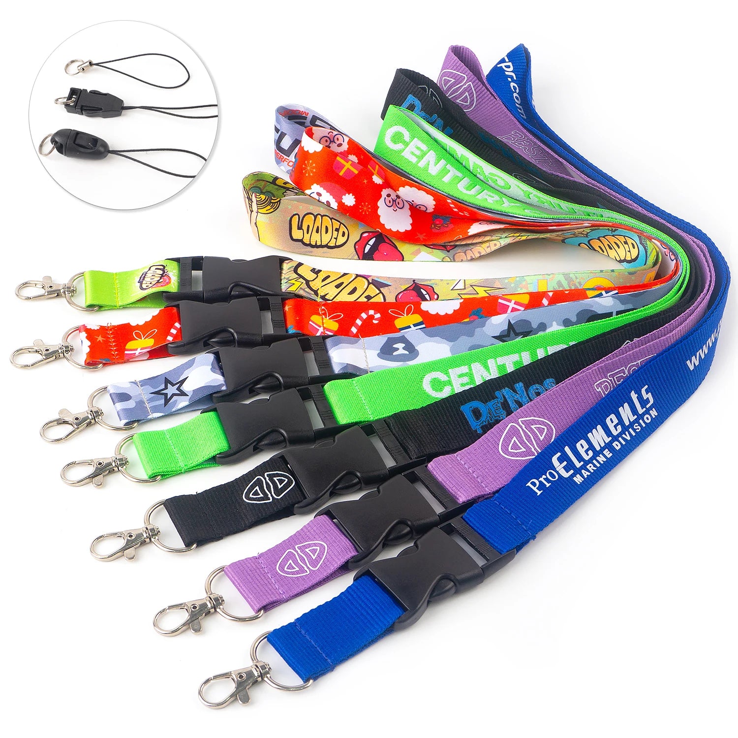 Custom Polyester Key Lanyard With Card Holder Personalized Logo Safety Neck Strap Silk Screen Printing Sublimation Lanyards