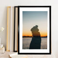 Modern Wood Floating Photo Frame Home Studio Wall Mounted Black Decorative Picture Framing