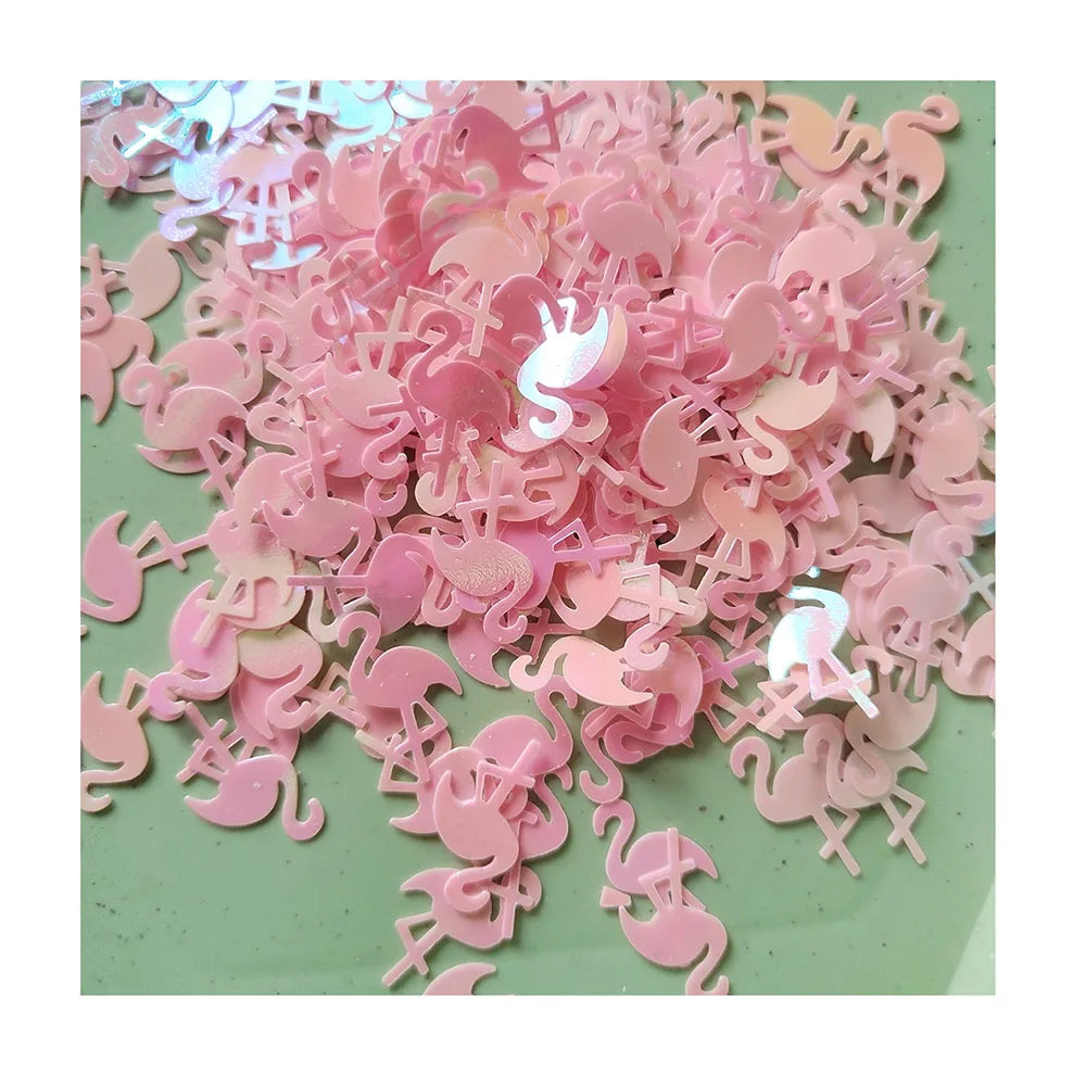 New Popular 500g/Lot Pink Flamingo Loose Sequins Paillettes Bird Shape Glitters for Nail Craft DIY Sewing Accessories