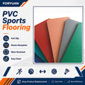 Textured Laminate PVC Sports Flooring Roll Durable Anti Slip Vinyl Surface for Volleyball Badminton Court Venues