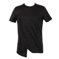 Men's Round-Neck T-Shirts With Asymmetrical Hem Custom Logo Printing New Design Cartoon T-Clothes Plus Size