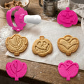 Plastic Biscuit Dough Cutter Mold Set with Embosser StampersShape Shifter Cookie Tools for Baking and Pastry