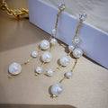 Hot Selling Simple S925 Silver Needle Trendy Pearl Earrings Long Tassel Earrings Fashion Earrings for Women