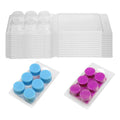 Custom Transparent Round Wax Melts Plastic PET Packaging Box Clam Shell Containers Clear Blister Wax Melt Packaging with Hooks
