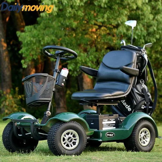 Electric Scooters for Adults Golf Carts 4 Wheel Mini Cart Single Seat Golf Buggy