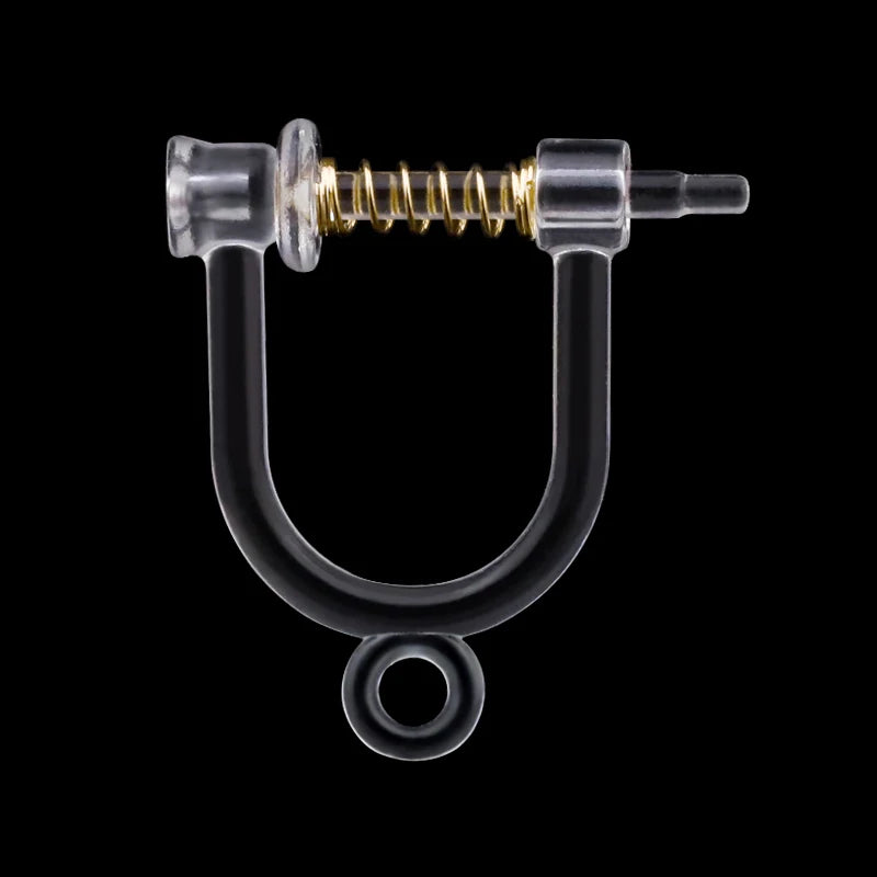 High Quality Hypoallergenic Resin Ear Clip with Spring Clip Non-Pierced Jewelry Findings for Ear Earring Jewelry Making Supplies