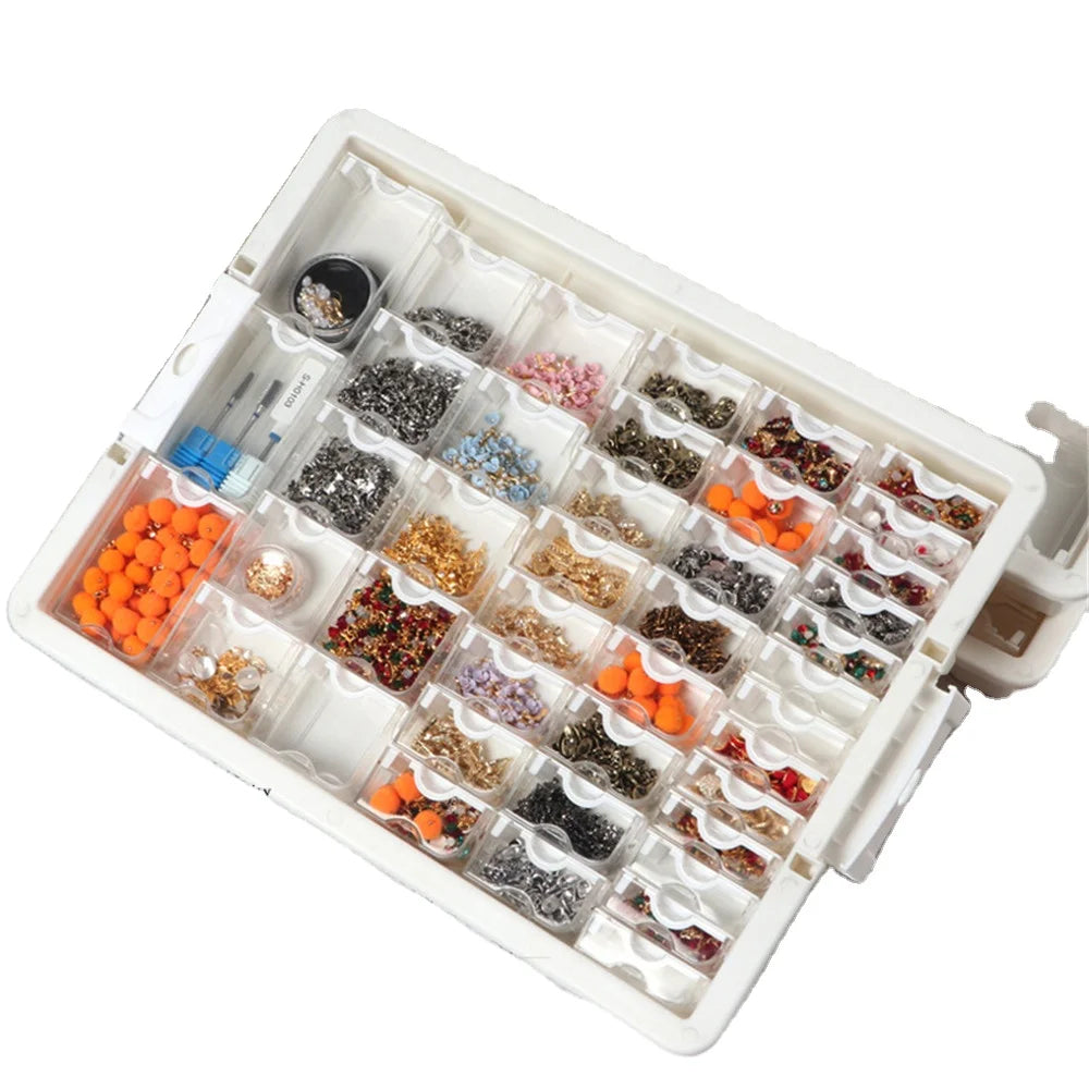 Wholesale 42/48/50/78 Slots Grids Diamond Painting Storage Container Resin Diamond Tool Accessories Beads Sequins Storage Box