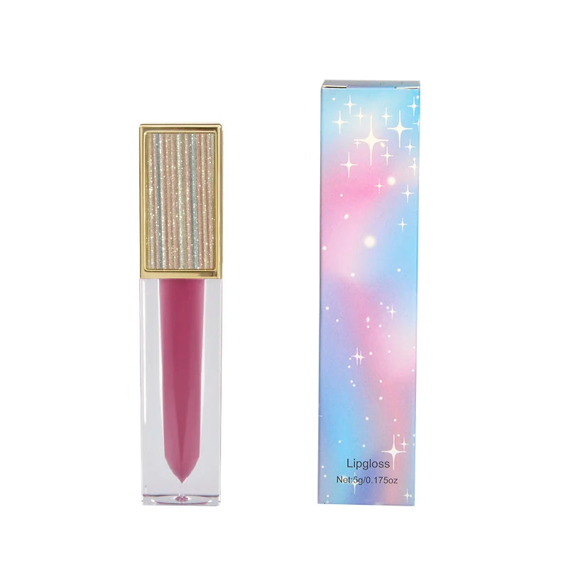 2021 Luxury Diamond Lip Gloss Lipgloss Tube Private Label Makeup Square Lipgloss Vendor