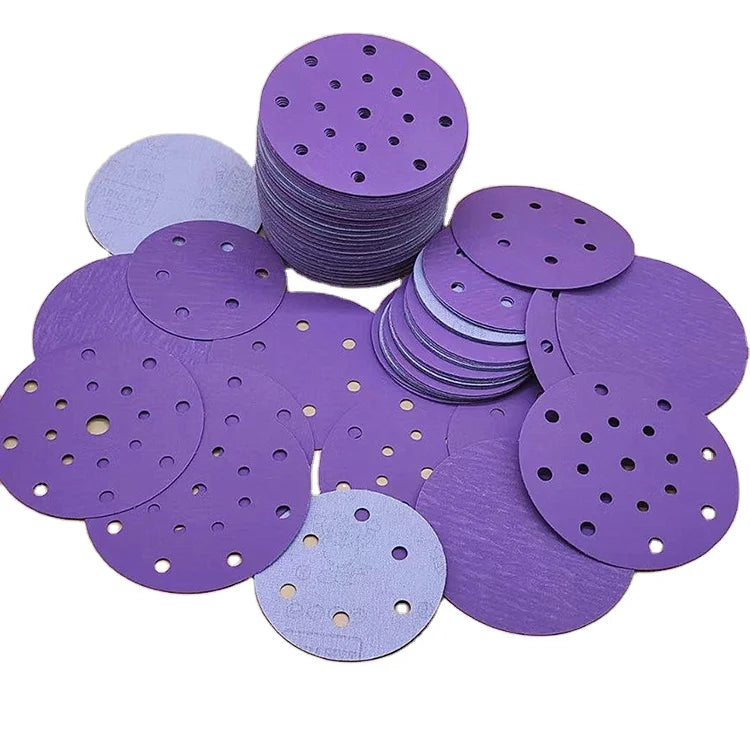 Sander Accessories 4inch Aluminum Oxide Hook Loop Sandpaper Grinding Disc 40-2000# Grit OEM Customizable for General Metal Wood