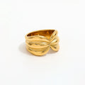 High End 18K PVD Gold Plated Multi Layer Abstract Lines Band Rings Stainless Steel Women Rings Tarnish Free  Fashion Jewelry