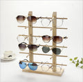 2022 Natural Wood Sunglasses Counter Display Rack Holding From 1- 12 Pairs Sunglass