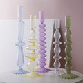 Wholesale Customized Crystal Pillar Candle Holder Glass Tubes Wedding Decoration for Valentine's Day