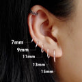 Hot Sale Simple Fashion Hypoallergenic Pure 999 Sterling Silver Solid Circle Round Hoop Earrings for Women Girls