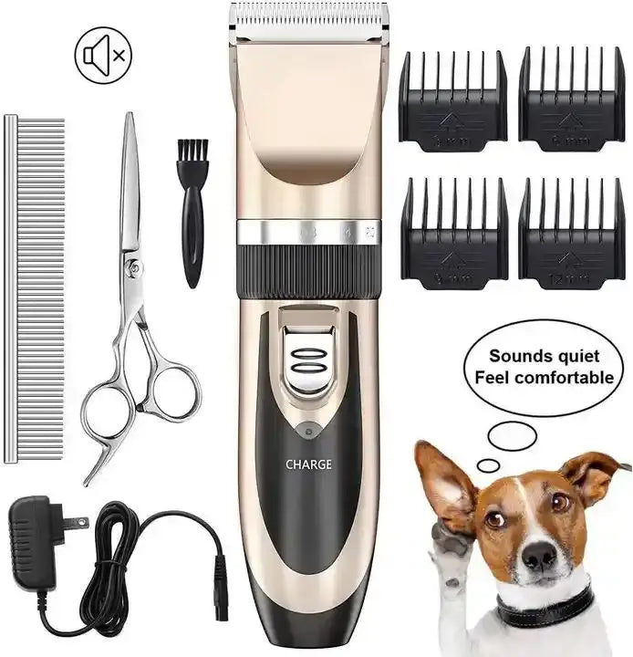 Manufacture Wholesale USB Rechargeable Electric Pet Hair Shaver Set Low Noise Dog Hair Clippers Grooming Pet Trimmer
