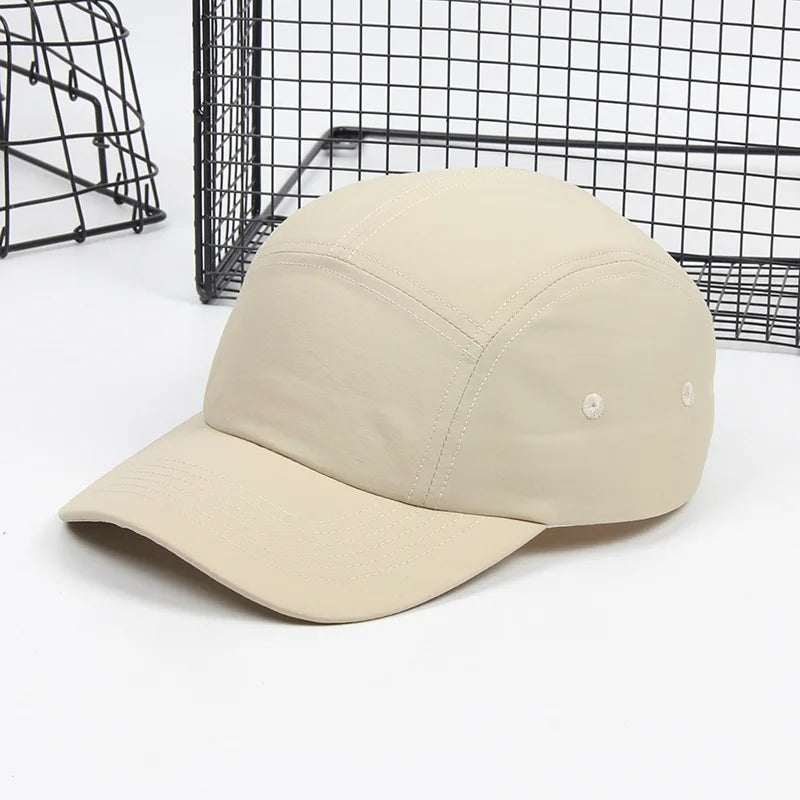 Blank Wholesale Sports Running Caps Custom Quick Dry Waterproof 100% Nylon Unstructured 5 Panel Hats