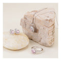 Custom Hot Selling 925 Sterling Silver Wedding Jewelry Engagement Pink Zirconia Diamond Earring Ring Necklace Sets