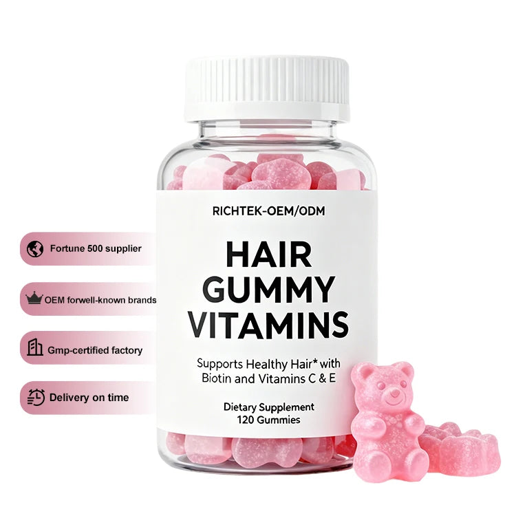 Nature'S Bounty Private Label Sugar Bear Biotin Hair Skin Nails Gummies Gummy Hair Gel Hair Skin and Nails Gummies