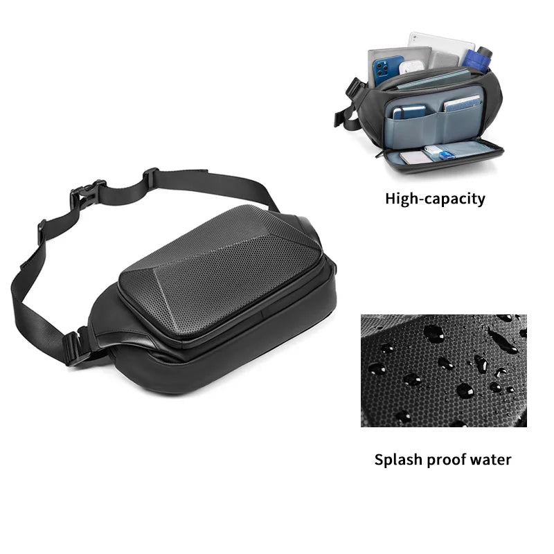 Factory Wholesale Custom Sport Waterproof New Fashion Casual Anti Theft Crossbody Sling Bag Chest Men Sling Bag