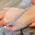 RUYI IGI Certified Lab Grown Tennis Bracelet 20CTW Diamond Chain 14K/18K Gold Adjustable F Diamond Diamond Bracelets Bangles