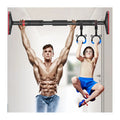 No Screws Wall Door Adjustable Steel Tube Horizontal Bar Black Children's Ring Sport Pull Bar Home Training Gym Fitness