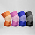 Custom Logo Double Layered Fabric Breathable Knee Brace Nylon Knitted Knee Sleeves for Weightlifting Gym