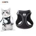 Adjustable Lightweight Escape Proof Black Design Cat Harness Vest Custom Mesh for Kittens Breathable Soft Nylon Pet Cat Clothing