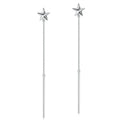 Merryshine 925 Sterling Silver Women Fashion Long Chain String Star Earring